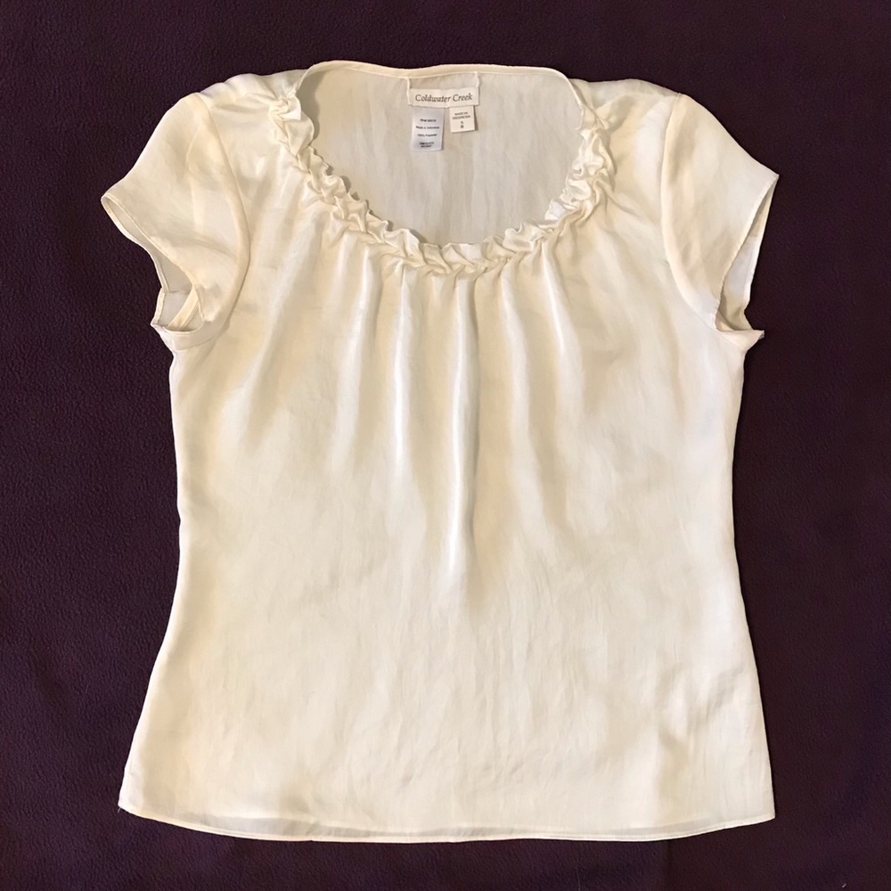 Coldwater Creek Gathered Neckline Blouse